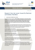 Press release: How Job Losses Caused By Machines Led To Better-Paid Work