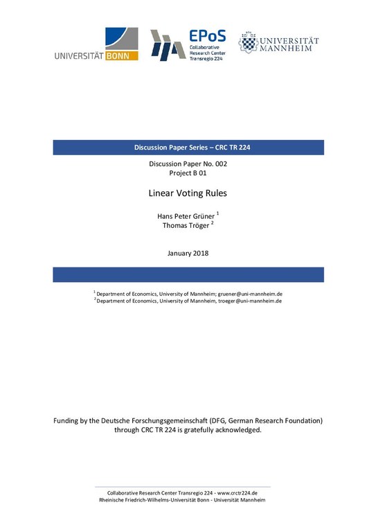 Linear Voting Rules