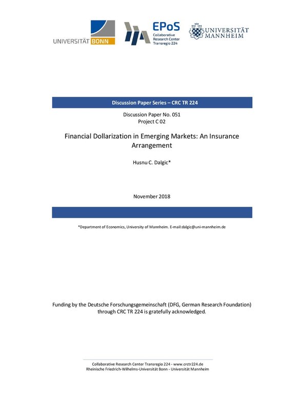 Financial Dollarization in Emerging Markets: An Insurance Arrangement