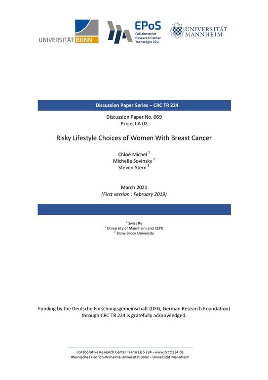 Risky Lifestyle Choices of Women with Breast Cancer