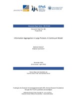 Information Aggregation in Large Protests: A Continuum Model