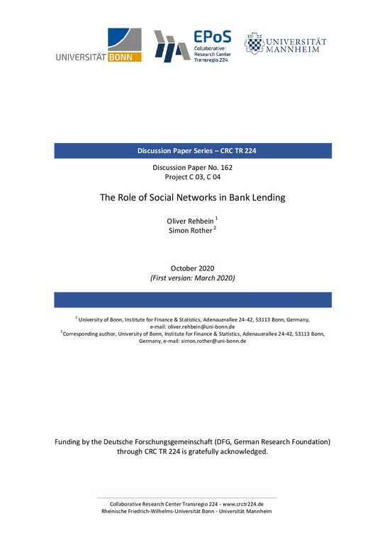 The Role of Social Networks in Bank Lending