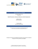 Benefit Duration, Job Search Behavior and Re-Employment