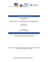 Benefit Duration, Job Search Behavior and Re-Employment