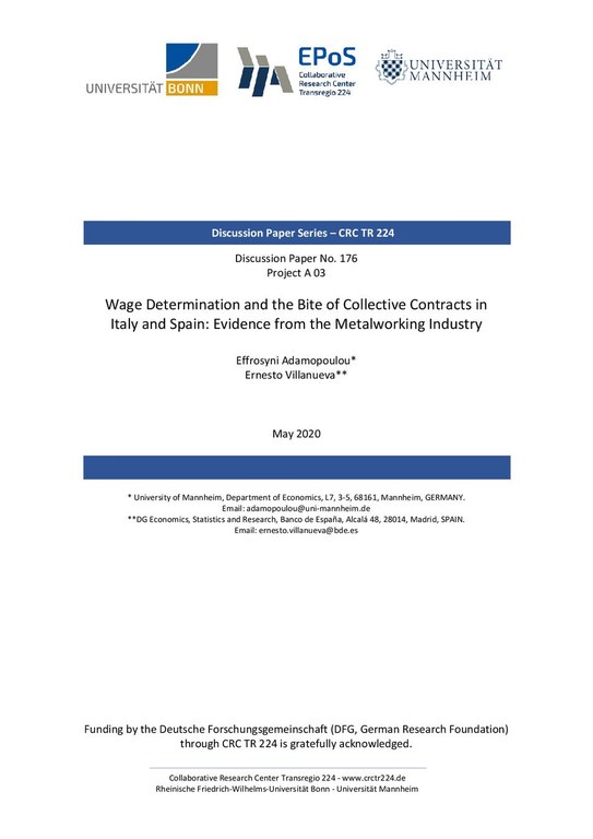 Wage Determination and the Bite of Collective Contracts in Italy and Spain: Evidence from the Metalworking Industry