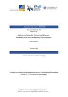 Reference Points for Retirement Behavior: Evidence From German Pension Discontinuities