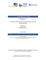 The Welfare Effects of Early Termination Fees in the US Wireless Industry