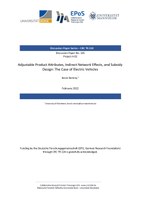 Adjustable Product Attributes, Indirect Network Effects, and Subsidy Design: The Case of Electric Vehicles