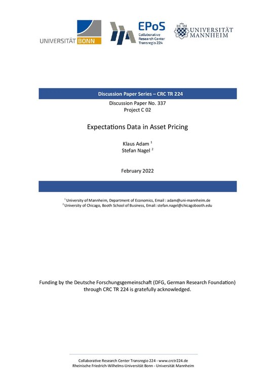 Expectations Data in Asset Pricing