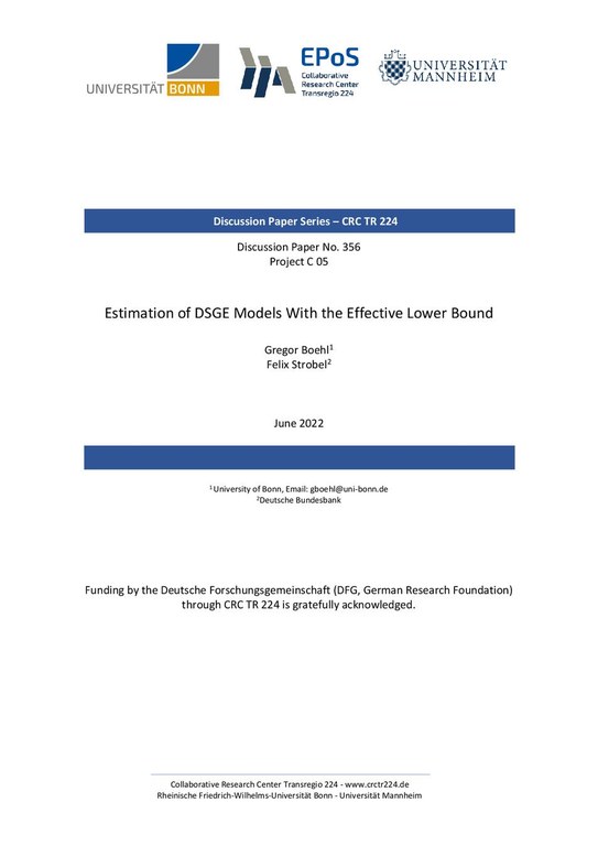 Estimation of DSGE Models with the Effective Lower Bound