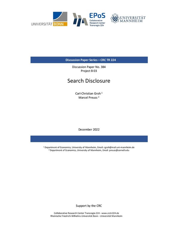 Search Disclosure