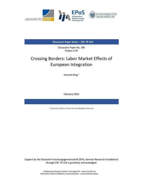 Crossing Borders: Labor Market Effects of European Integration