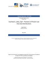 Auerbach, Lotka, Zipf – Pioneers of Power-Law City-Size Distributions