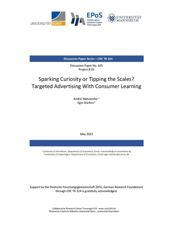 Sparking Curiosity or Tipping the Scales? Targeted Advertising with Consumer Learning