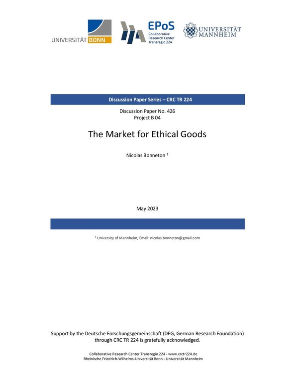 The Market for Ethical Goods