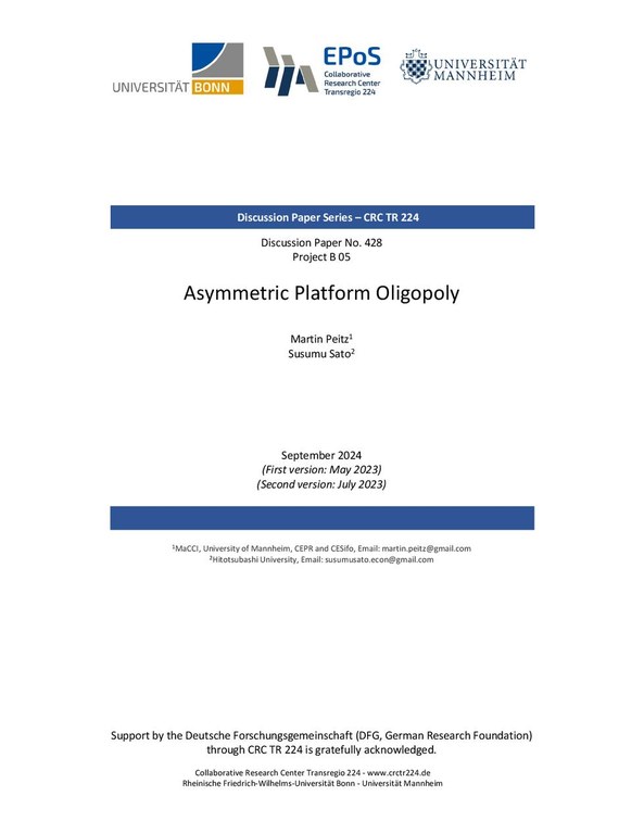 Asymmetric Platform Oligopoly