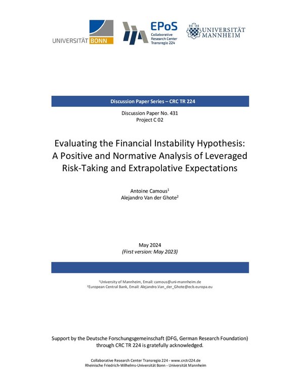 Evaluating the Financial Instability Hypothesis: A Positive and Normative Analysis of Leveraged Risk-Taking and Extrapolative Expectations