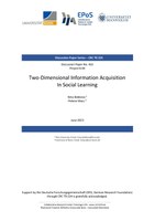 Two-Dimensional Information Acquisition In Social Learning