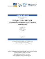 Kicking the Can Down the Road: Government Interventions in the European Banking Sector