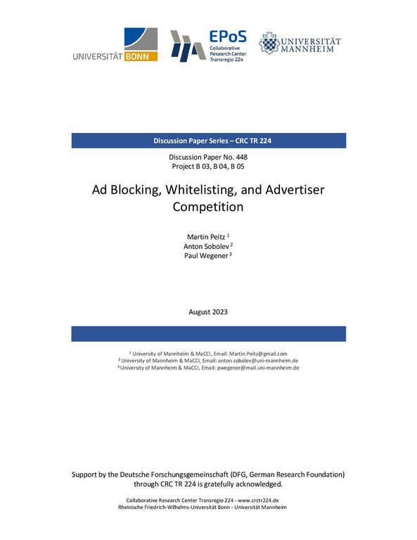 Ad Blocking, Whitelisting, and Advertiser Competition