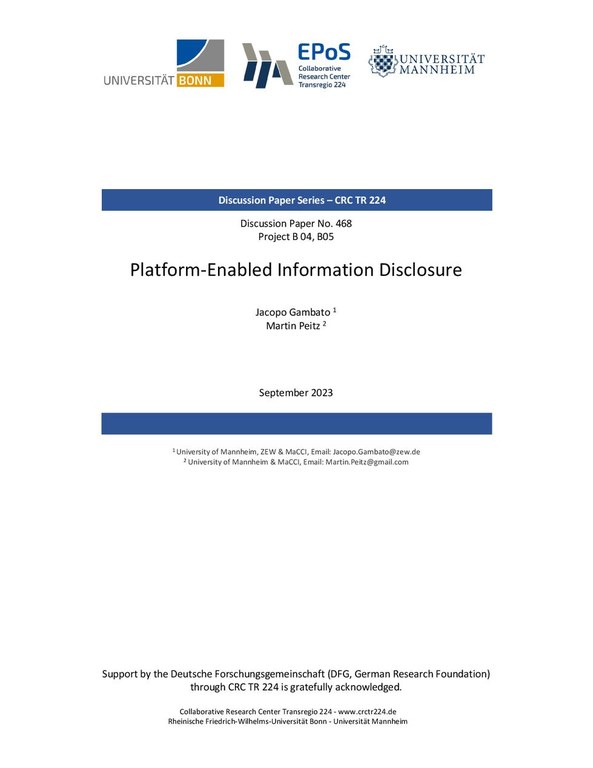 Platform-Enabled Information Disclosure