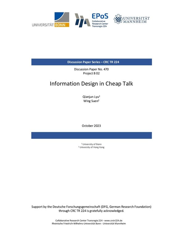 Information Design in Cheap Talk