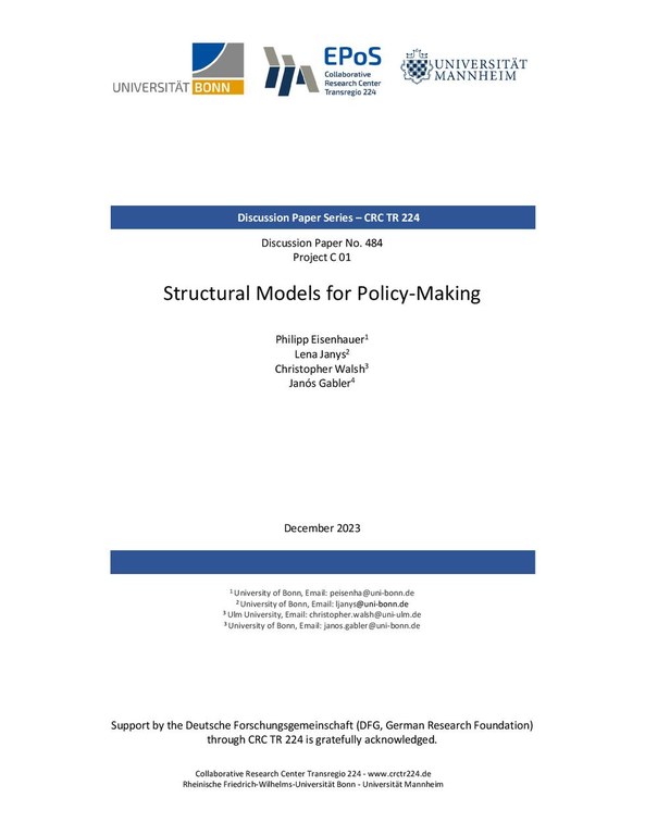 Structural Models for Policy-Making