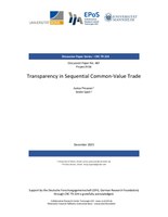 Transparency in Sequential Common-Value Trade