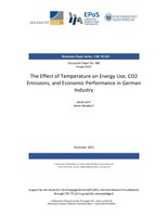 The Effect of Temperature on Energy Use, CO2 Emissions, and Economic Performance in German Industry