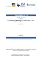 Coarse Wage-Setting and Behavioral Firms