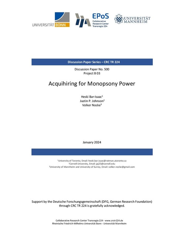 Acquihiring for Monopsony Power