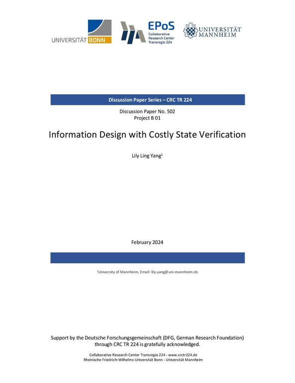 Information Design with Costly State Verification