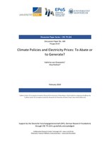 Climate Policies and Electricity Prices: To Abate or to Generate?