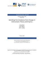 Identifying Tax Compliance from Changes in Enforcement: Theory and Empirics