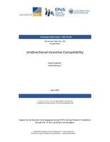 Unidirectional Incentive Compatibility