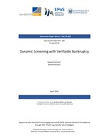Dynamic Screening with Verifiable Bankruptcy
