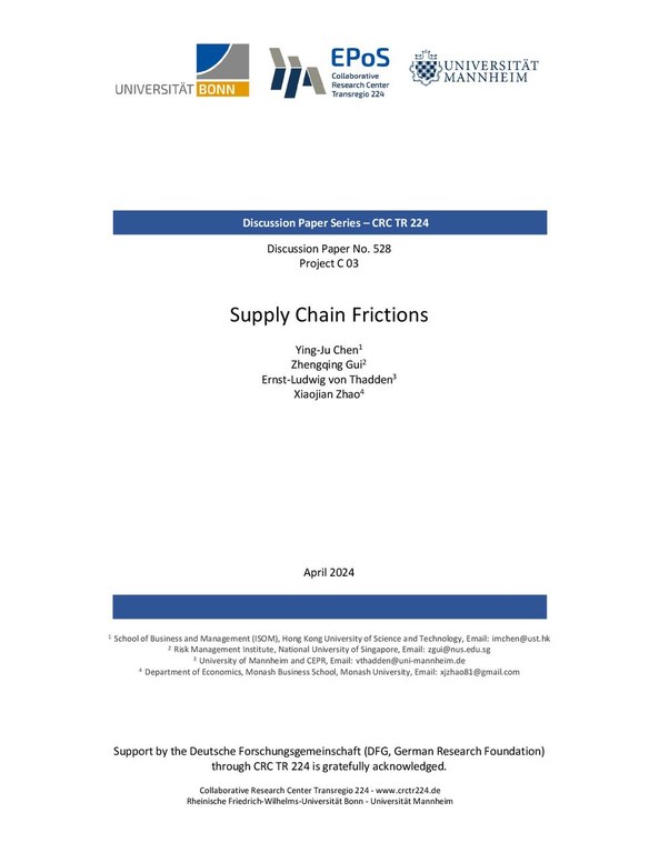 Supply Chain Frictions