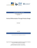 Vertical Differentiation Through Product Design