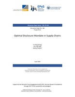 Optimal Disclosure Mandate in Supply Chains