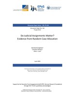 Do Judicial Assignments Matter? Evidence from Random Case Allocation