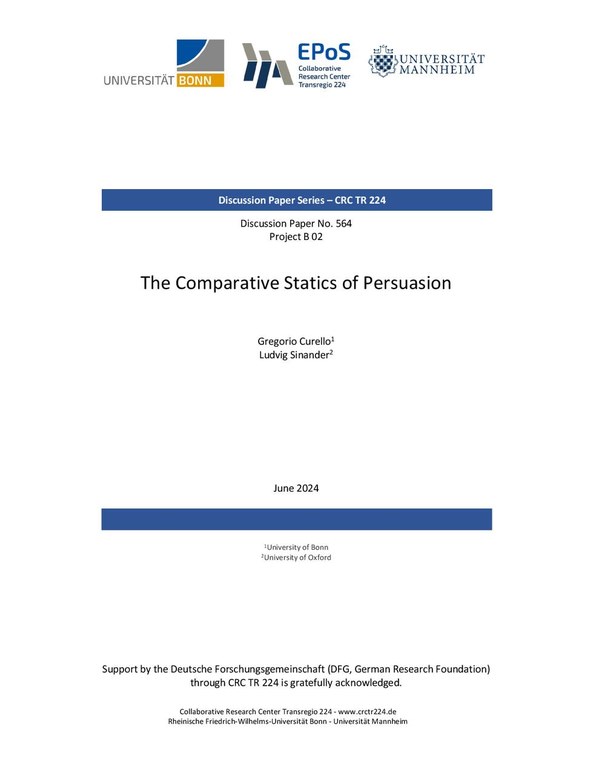 The Comparative Statics of Persuasion