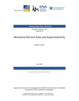 Monotone Decision Rules and Supermodularity