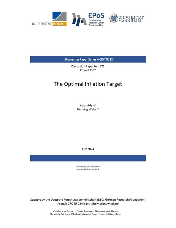 The Optimal Inflation Target