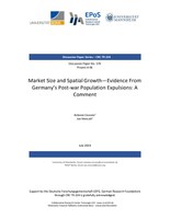 Market Size and Spatial Growth—Evidence from Germany’s Post-war Population Expulsions: A Comment