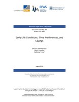 Early Life Conditions, Time Preferences, and Savings