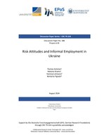 Risk Attitudes and Informal Employment in Ukraine