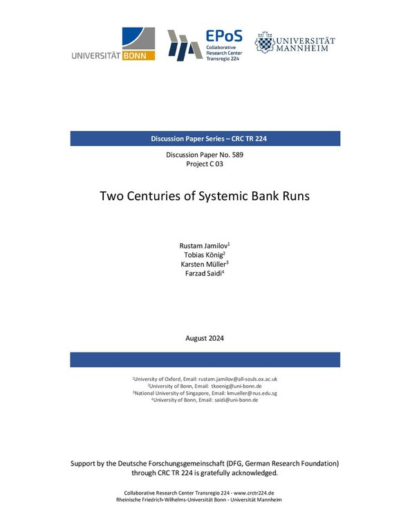 Two Centuries of Systemic Bank Runs