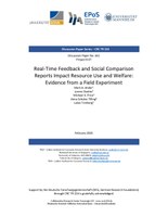 Real-Time Feedback and Social Comparison Reports Impact Resource Use and Welfare: Evidence from a Field Experiment