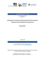 Looking for Innovation Beyond the Patent System: Evidence from Research Disclosures